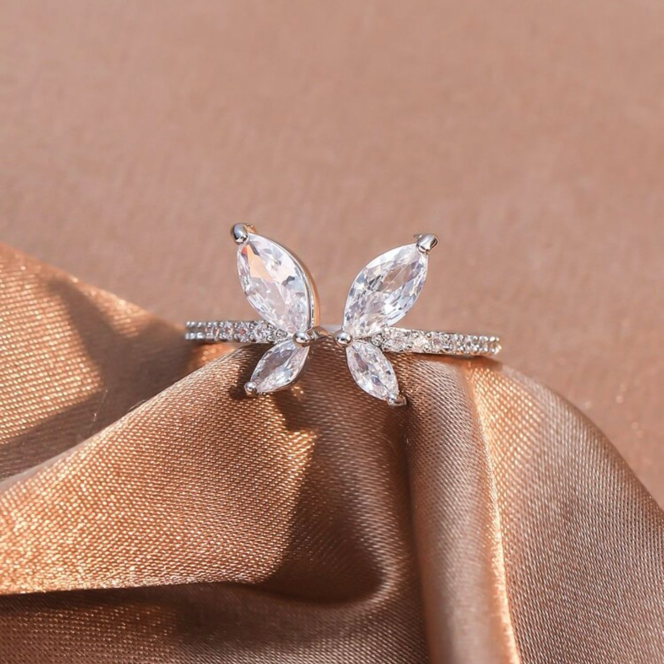 YJBHere - Tear Drop Diamond Halo Ring - Image 1