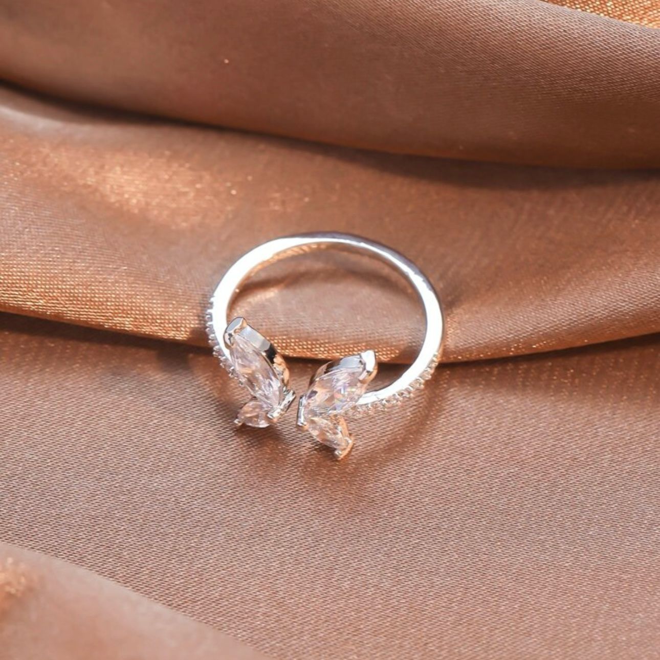 YJBHere - Tear Drop Diamond Halo Ring - Image 2